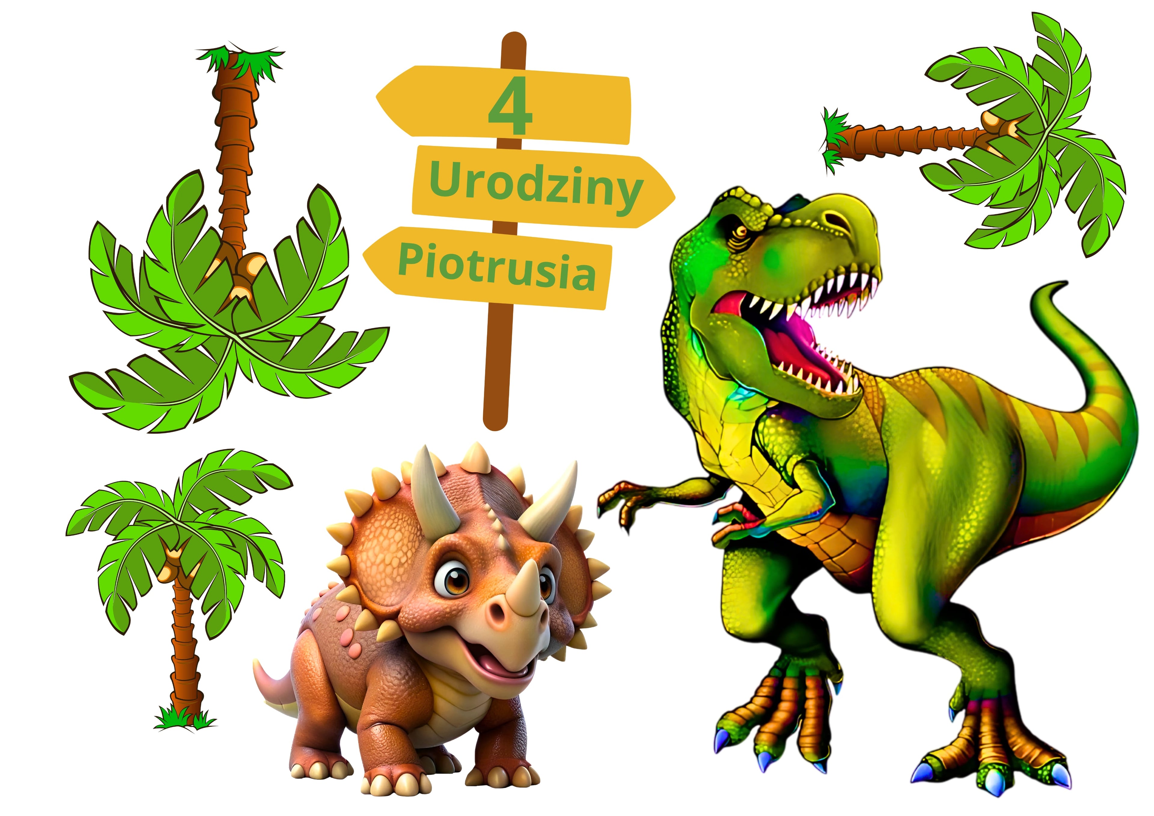 Wydruk cukrowy Dinozaur