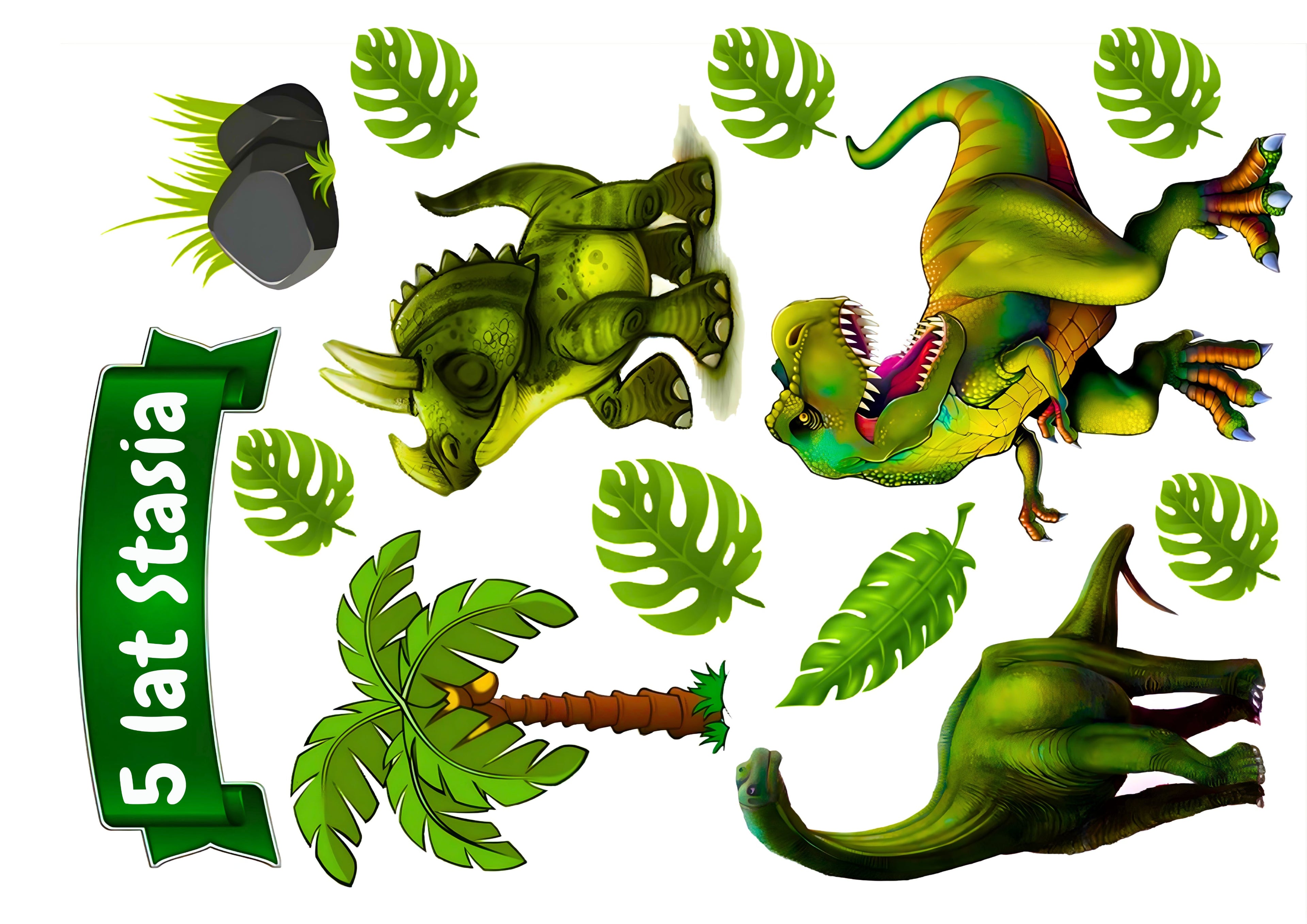 Wydruk cukrowy Dinozaur