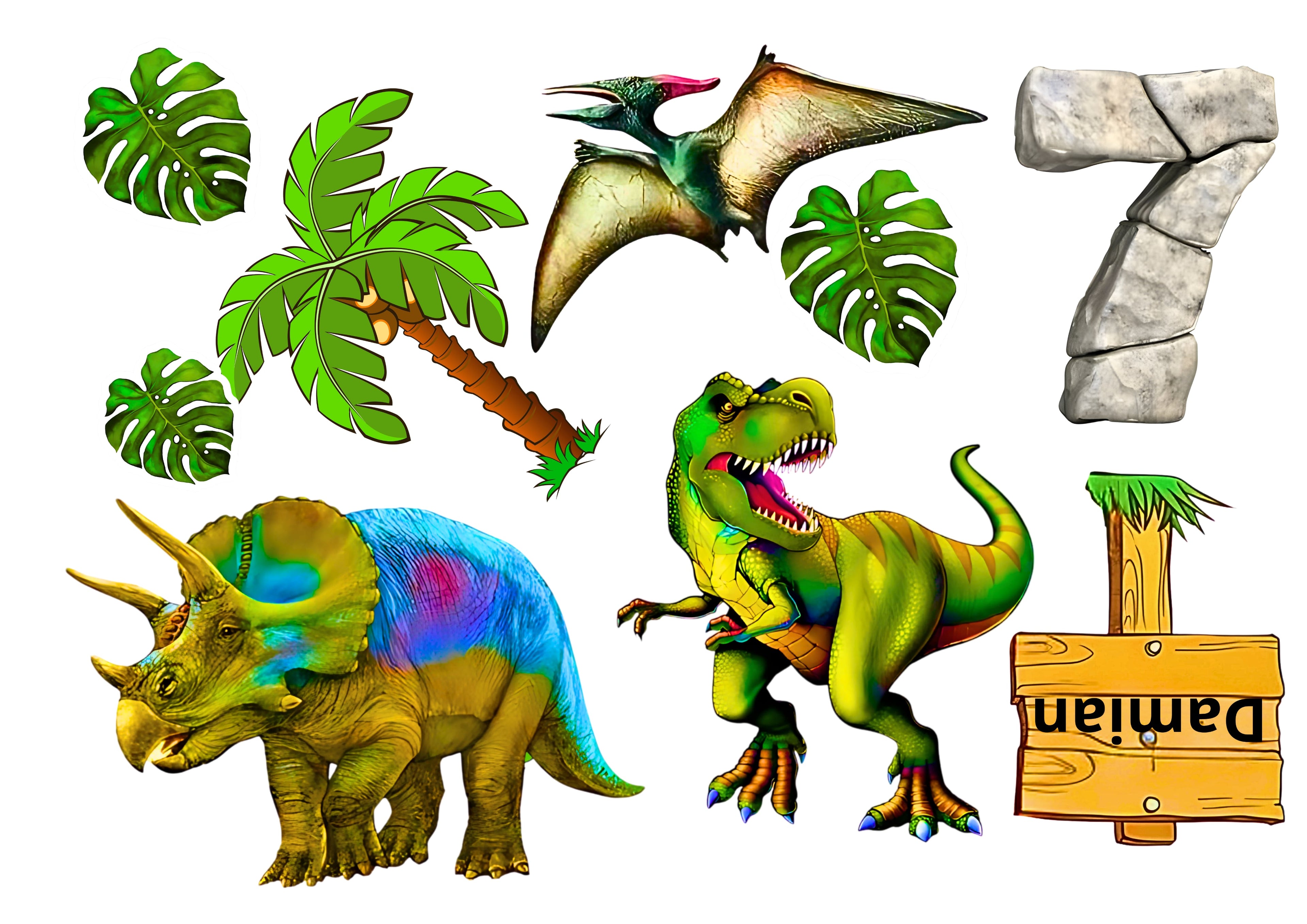 Wydruk cukrowy Dinozaur