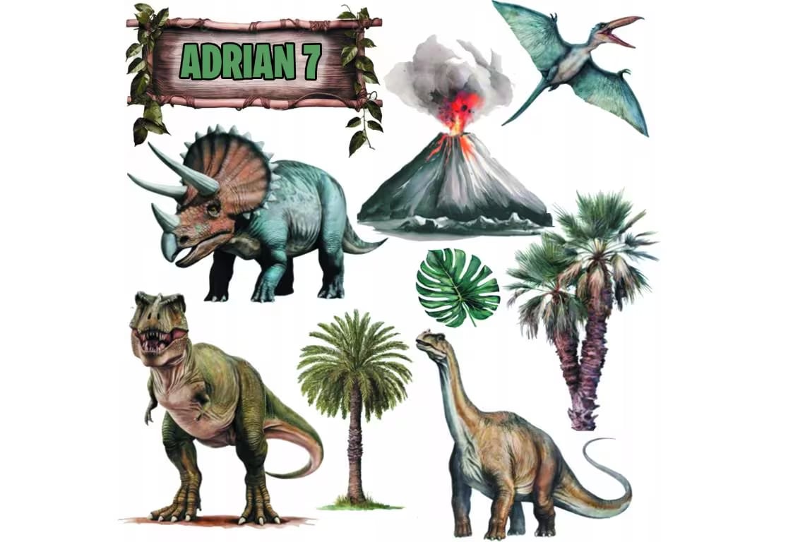 Wydruk cukrowy Dinozaur