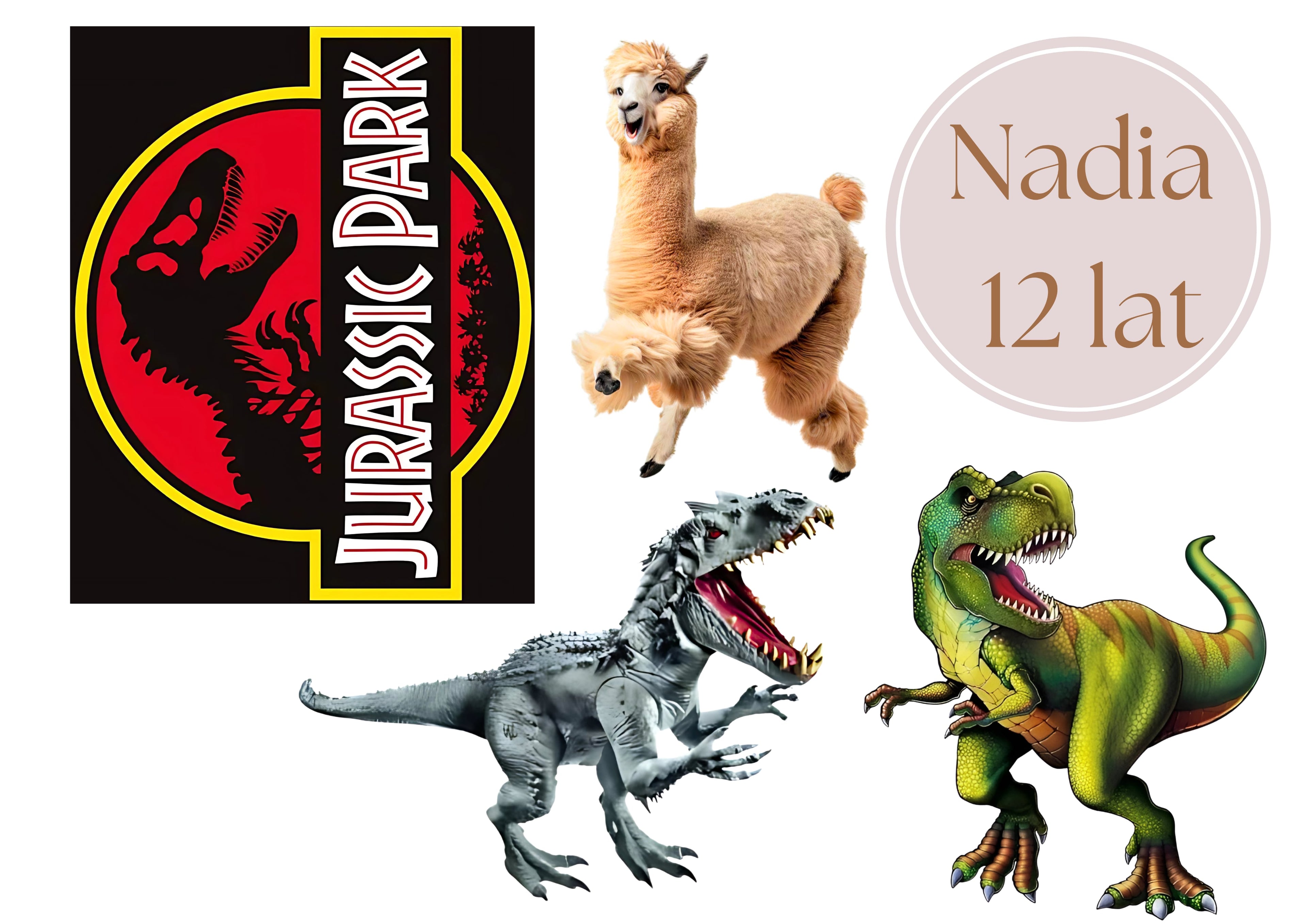 Wydruk cukrowy Dinozaur
