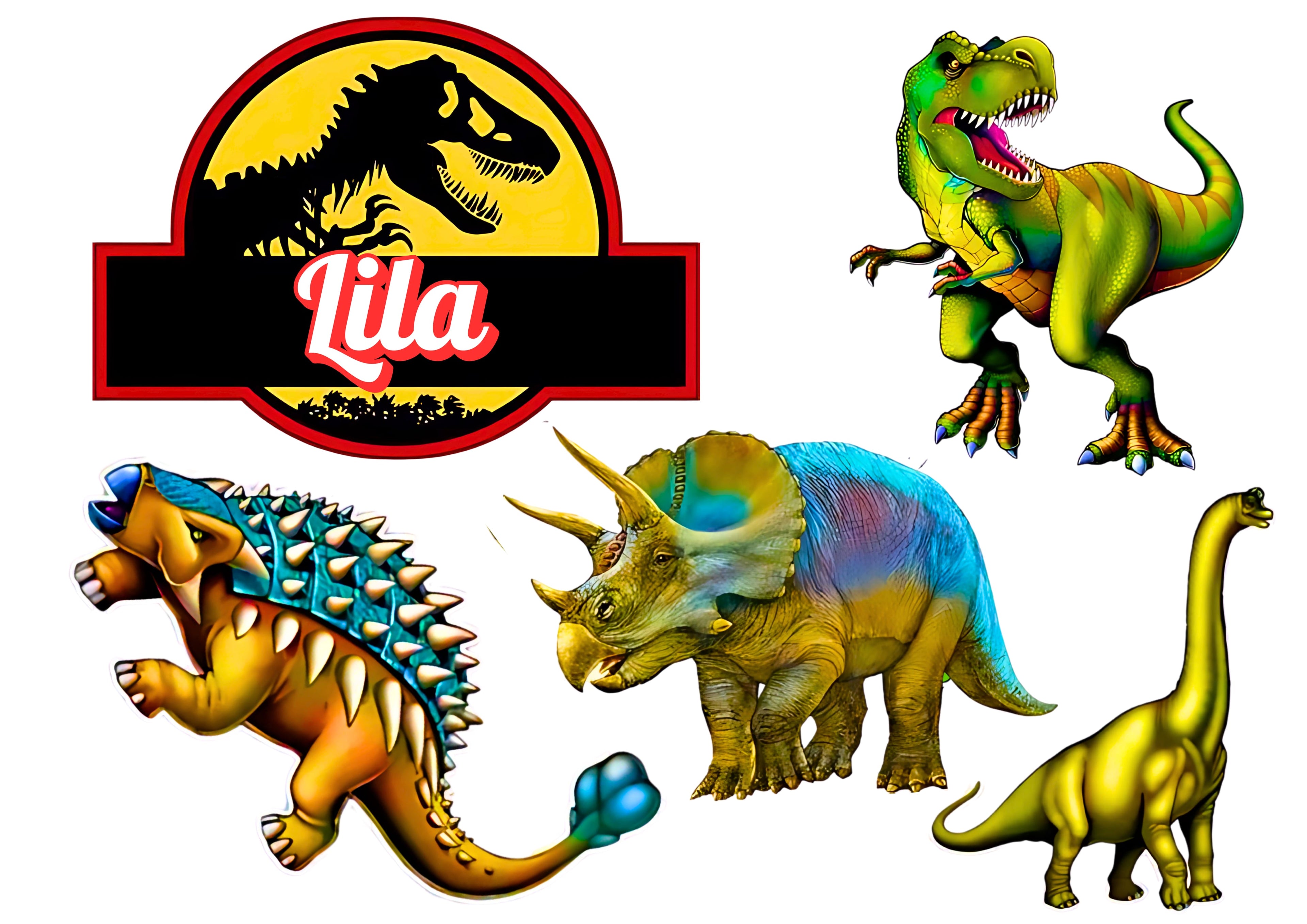Wydruk cukrowy Dinozaur