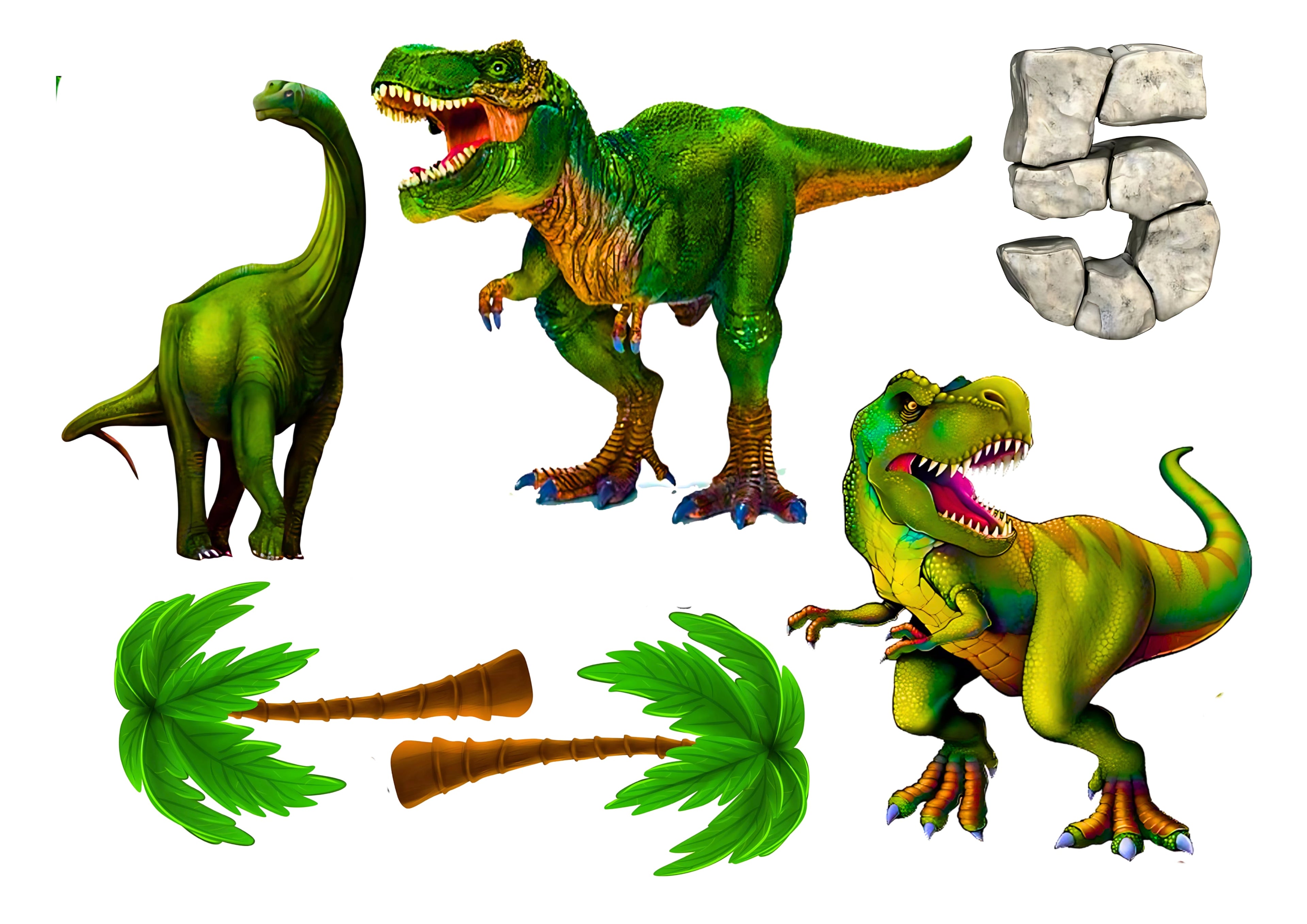 Wydruk cukrowy Dinozaur