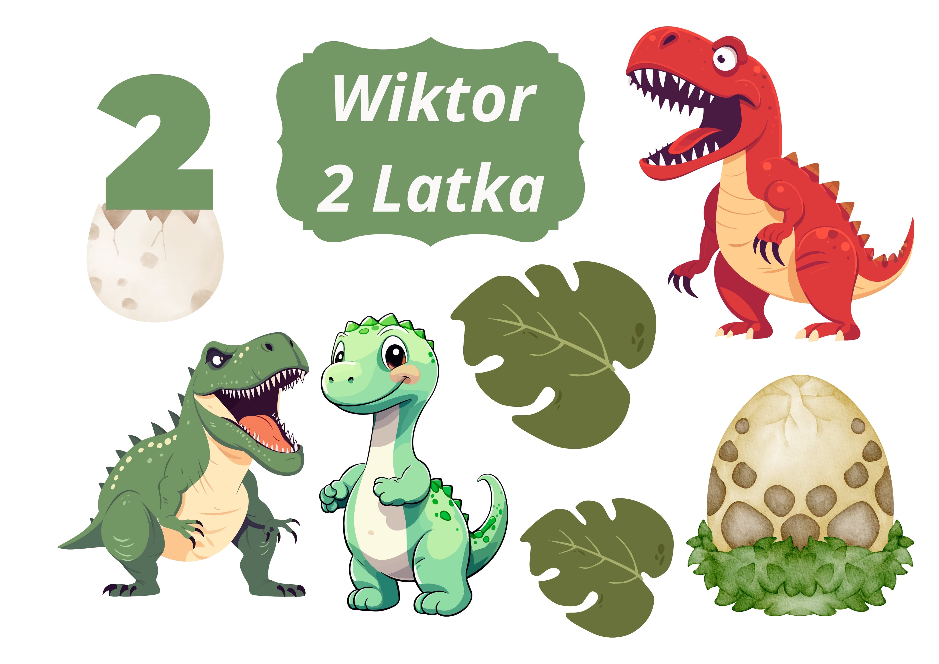Wydruk cukrowy Dinozaur