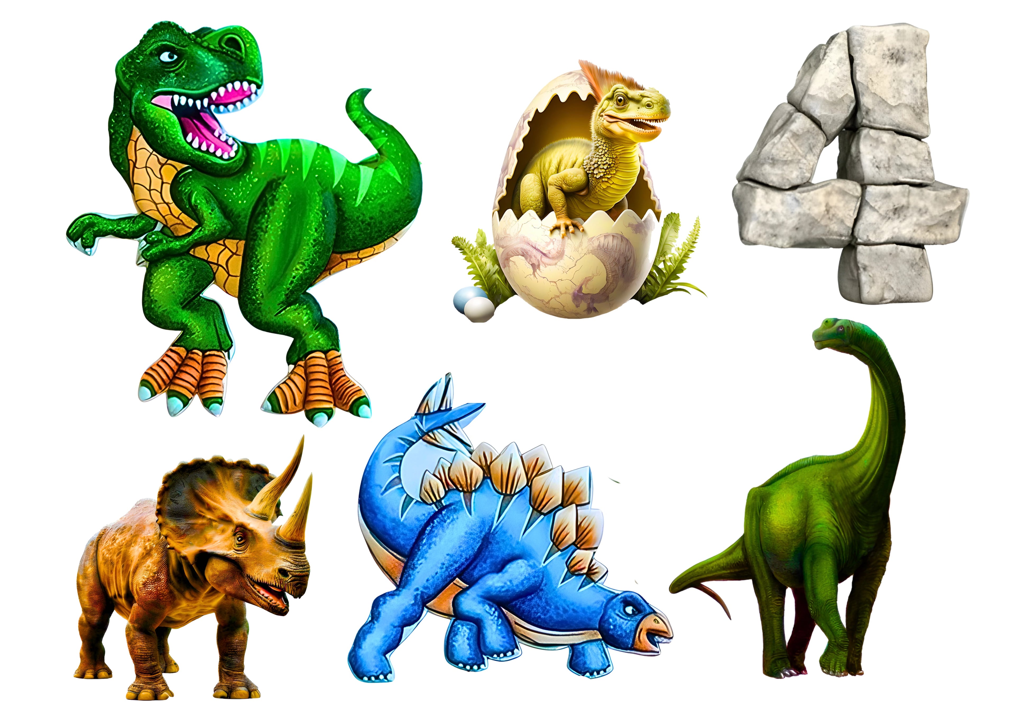 Wydruk cukrowy Dinozaur