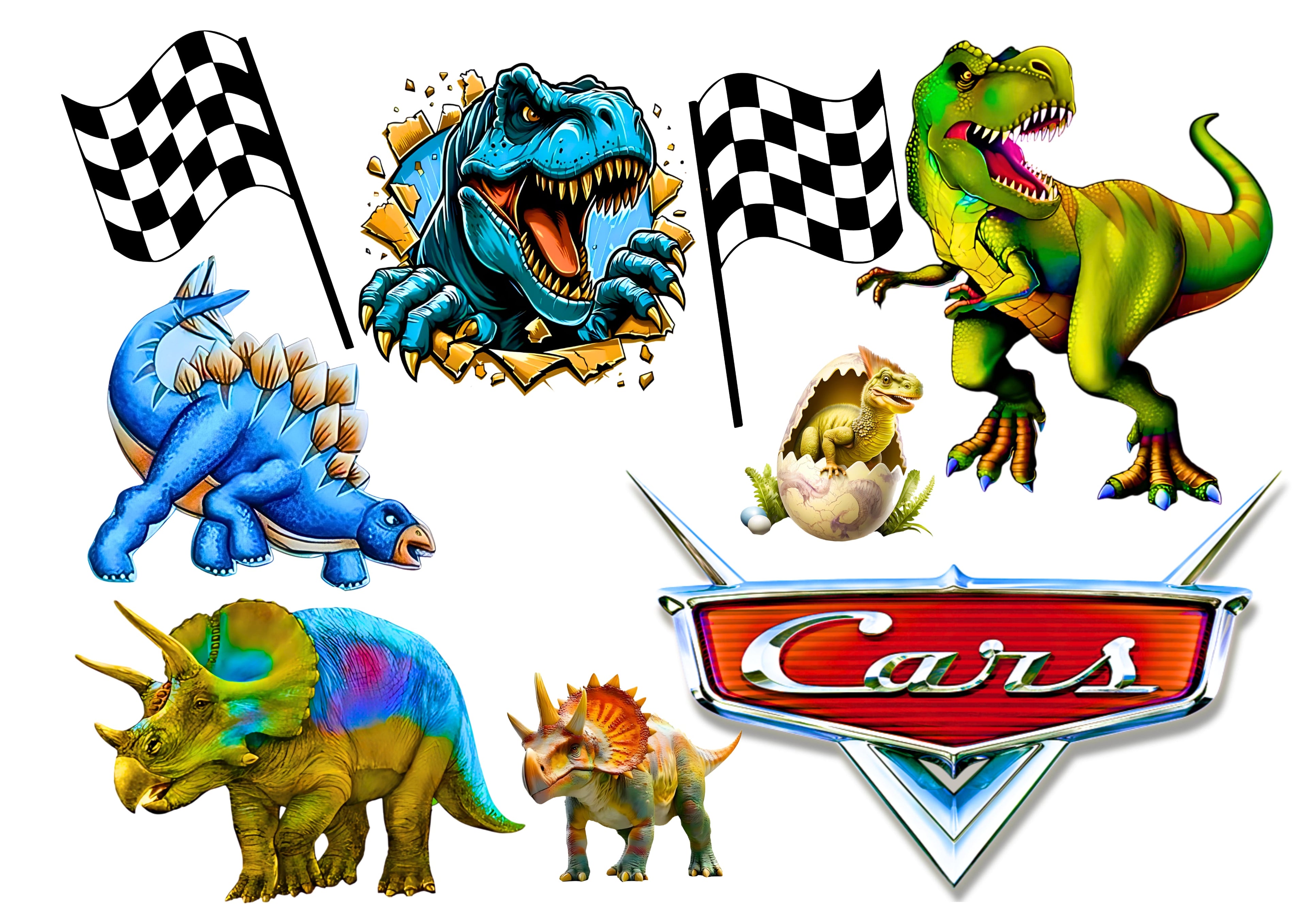Wydruk cukrowy Dinozaur