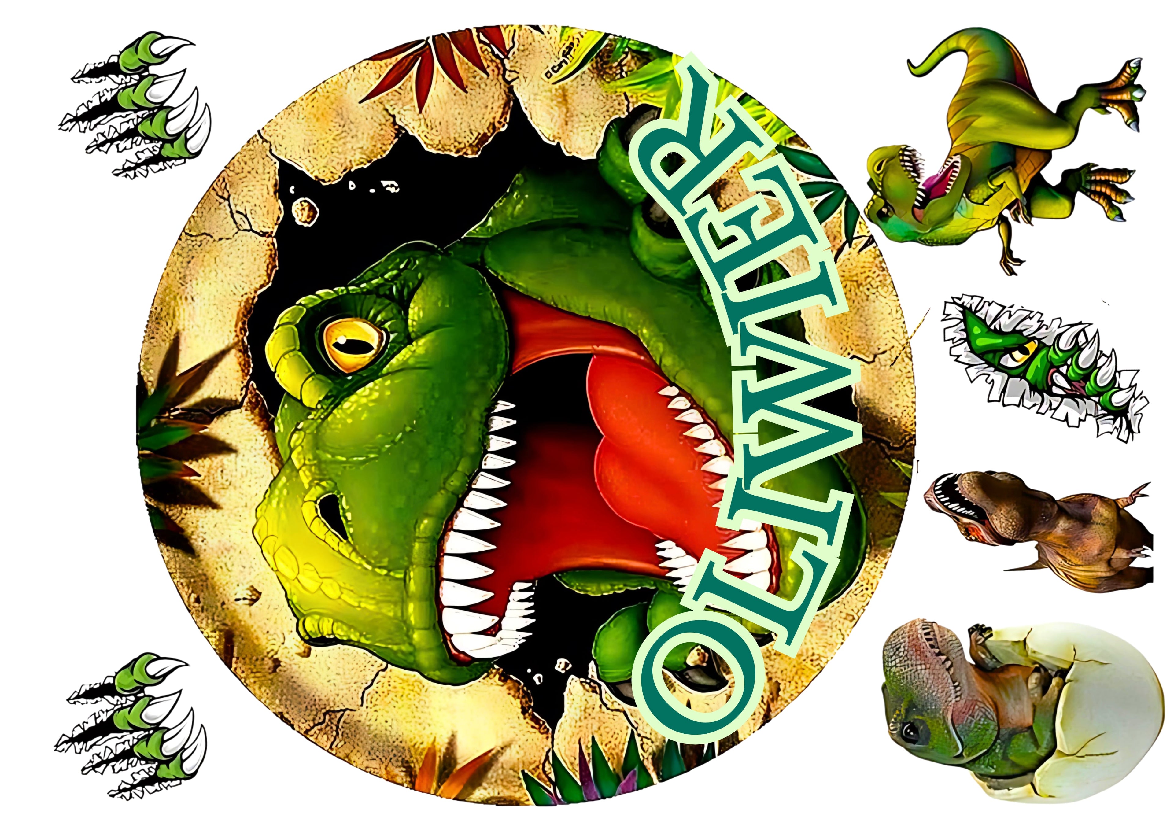 Wydruk cukrowy Dinozaur